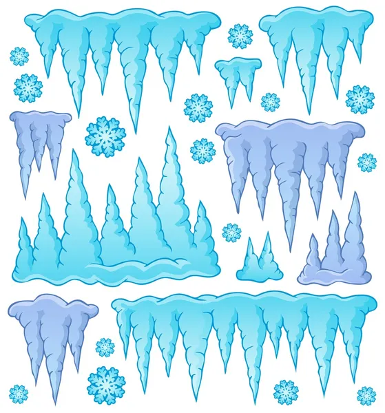 Eiszapfen Thema Bild 1 — Stockvektor
