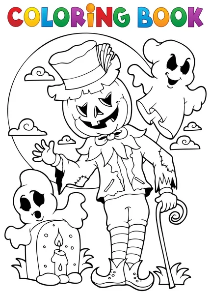 Livro para colorir personagem Halloween 9 —  Vetores de Stock