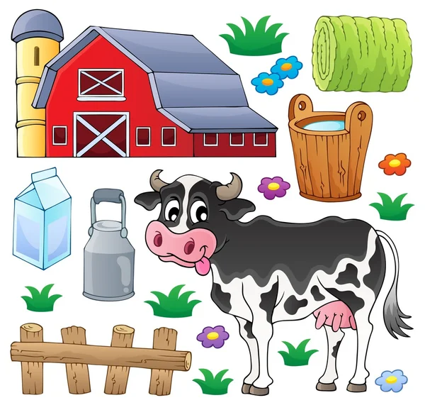 Cow theme collection 1 — Stock Vector