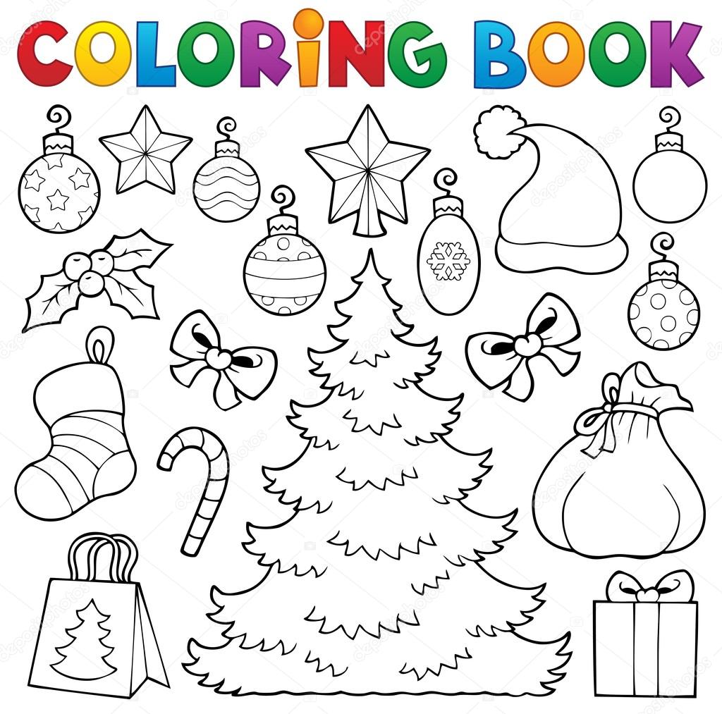 Download Coloring Book Christmas Decor 1 Vector Image By C Clairev Vector Stock 33499719