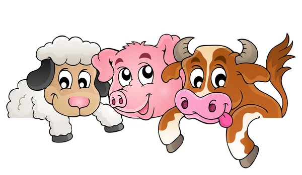 Animais de fazenda tópico imagem 1 — Vetor de Stock