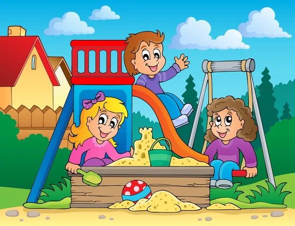 Immagine con tema parco giochi 2 — Vettoriale Stock