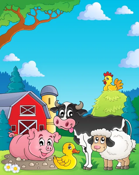 农场动物主题形象 4 — 图库矢量图片#