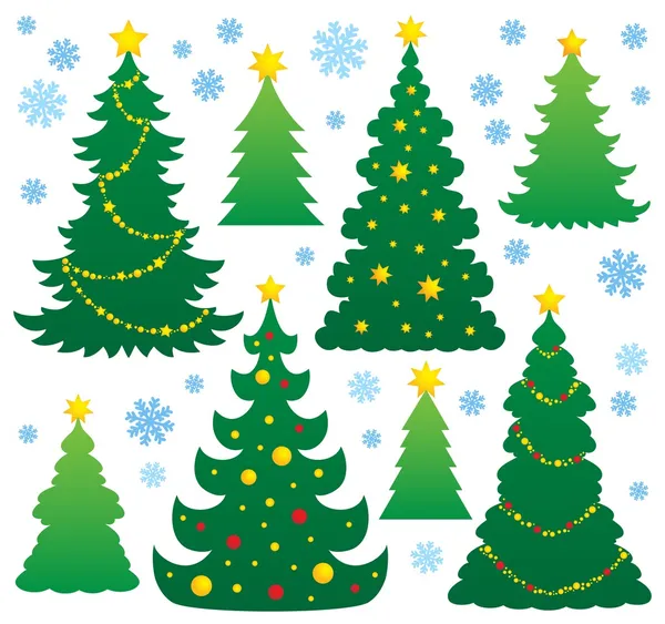 Sílhueta de árvore de Natal tema 9 —  Vetores de Stock