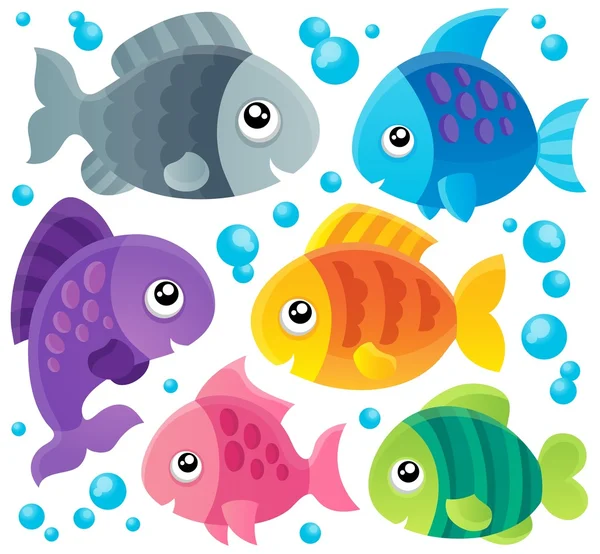 Fish theme collection 1 — Stock Vector