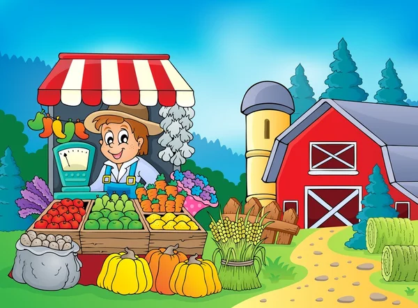 Imagen del tema del agricultor 5 — Vector de stock