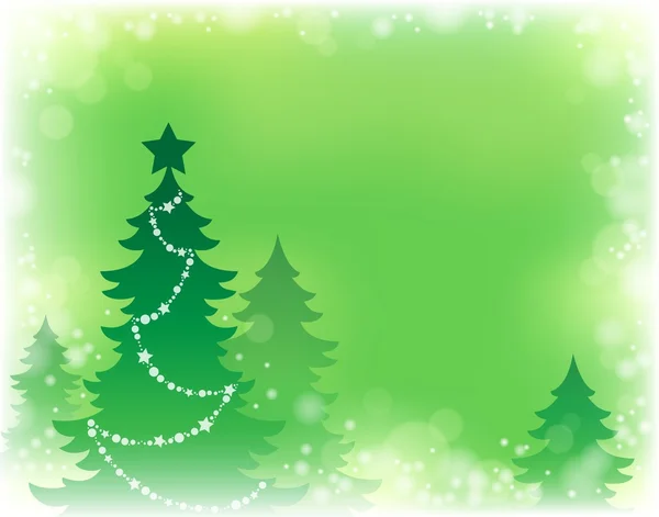 Christmas tree silhouet thema 3 — Stockvector