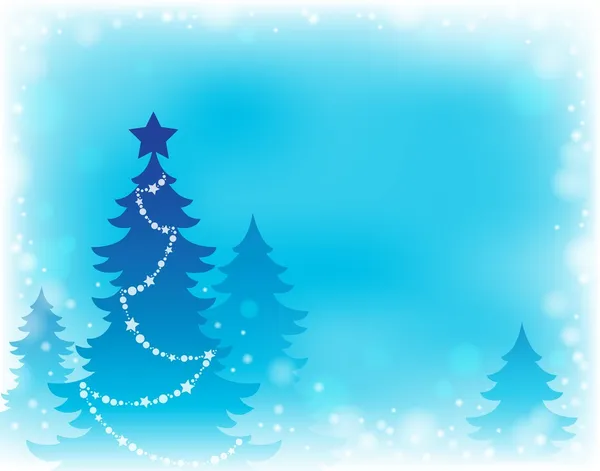 Christmas tree silhouet thema 2 — Stockvector