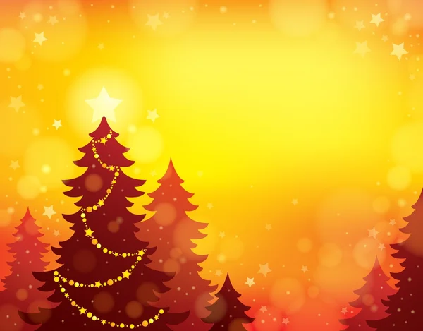 Karácsonyfa silhouette téma 8 — Stock Vector