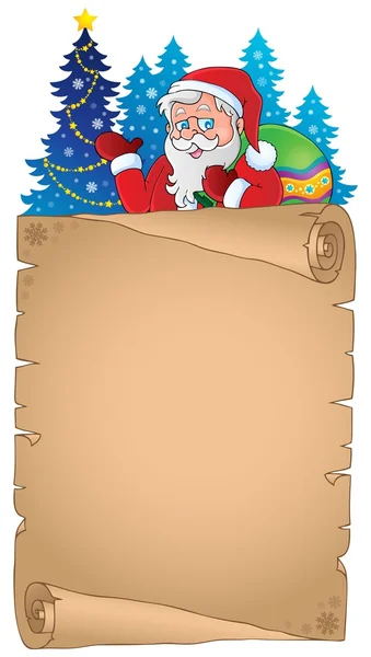 Christmas thematic parchment 4 — Stock Vector