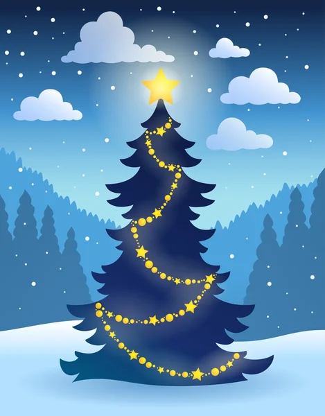 Christmas tree thema 5 — Stockvector