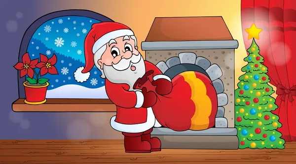 Санта-Клауса критий сцени 6 — стоковий вектор
