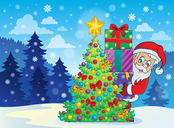 Santa Claus tema de la imagen 9 — Vector de stock