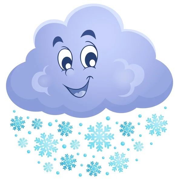 冬の雲のテーマの画像 1 — ストックベクタ