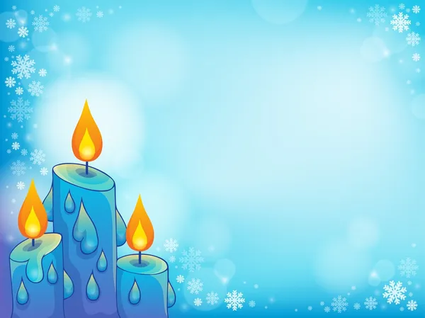 Vánoční svíčka motiv obrázek 4 — Stockový vektor