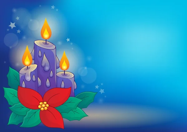 Vela de Natal tema imagem 3 — Vetor de Stock