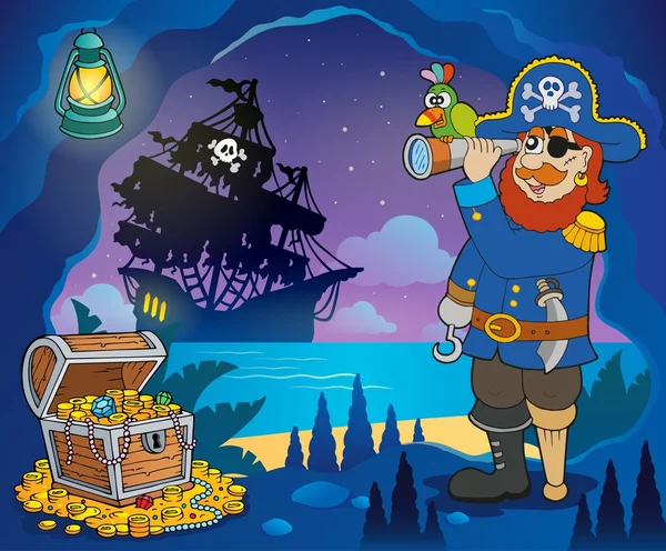 Pirate cove thema afbeelding 3 — Stockvector