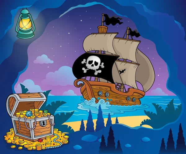 Pirate cove Tema Resim 7 — Stok Vektör