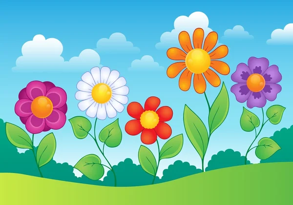 Flor tema imagen 9 — Vector de stock