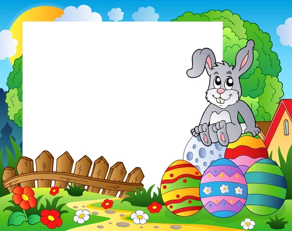 Ram med easter bunny tema 5 — Stock vektor