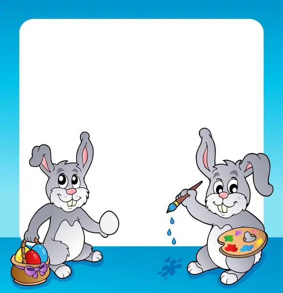 Frame with Easter bunny topic 2 — Stock Vector