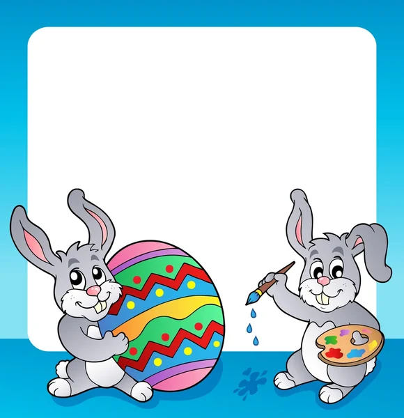 Frame with Easter bunny topic 3 — Stock Vector