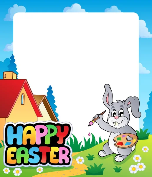 Cadre avec lapin de Pâques thème 5 — Image vectorielle