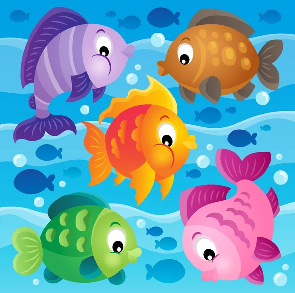 Tema pesce immagine 9 — Vettoriale Stock