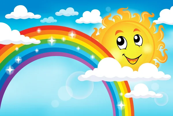 Afbeelding met regenboog thema 7 — Stockvector