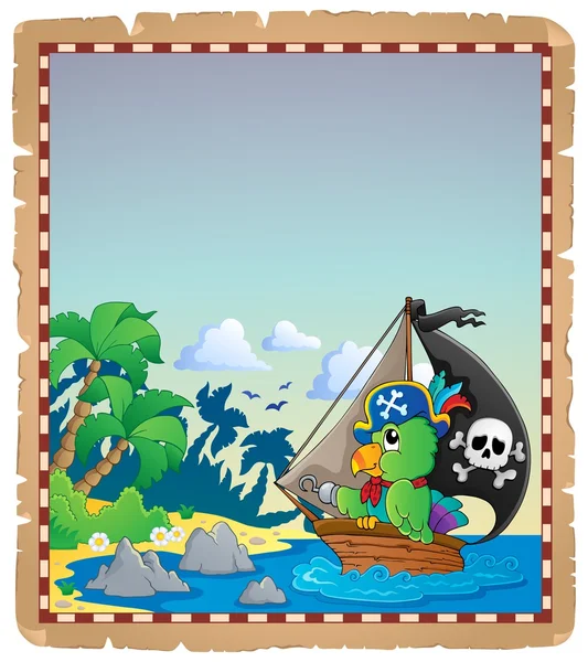 Pirate thema perkament 2 — Stockvector