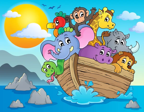 Noahs ark thema afbeelding 2 — Stockvector