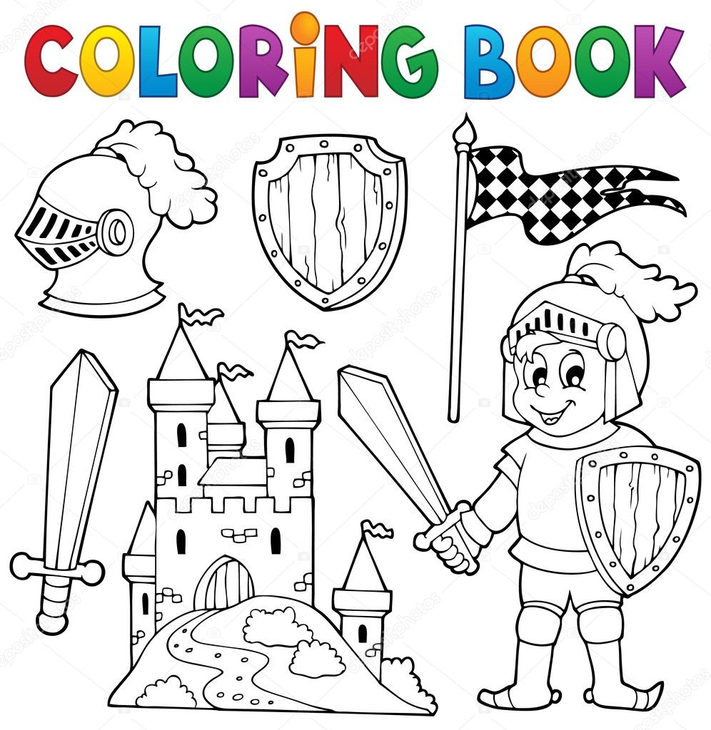 Coloring book knight theme 1 Stock Vector Image by ©clairev 47365297