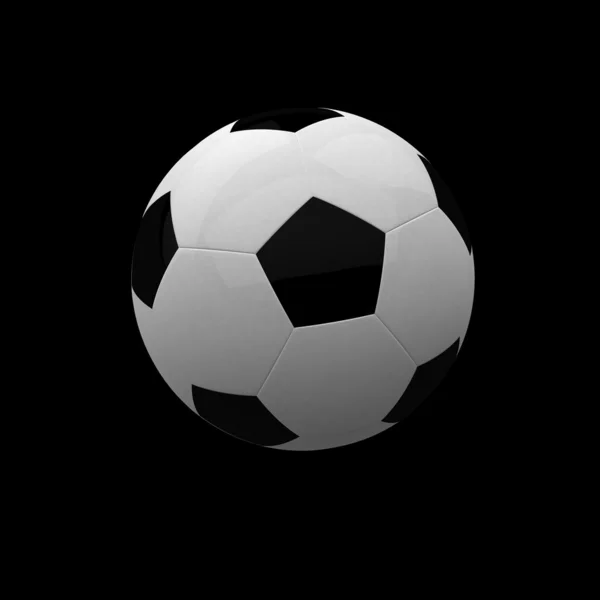 Soccer ball isolated on black background — Stock Photo, Image