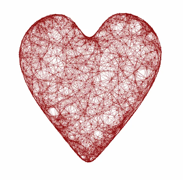 Il cuore rosso del web — Foto Stock