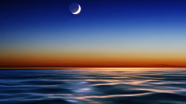 Night sky over the sea — Stock Photo, Image