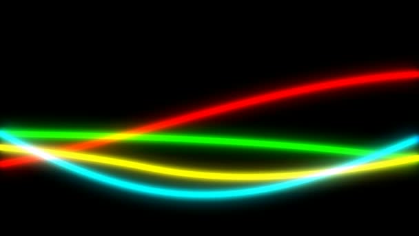 Parlak neon ışıkları — Stok video