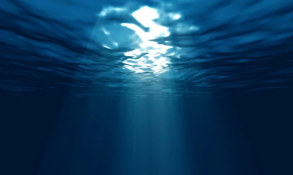 Světlo pod vodou v oceánu — Stock fotografie