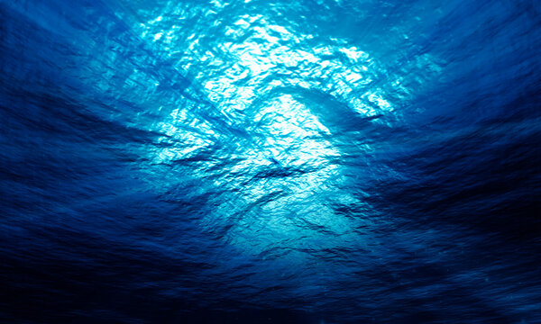Light underwater in the ocean with particular