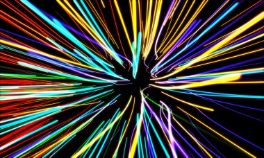 hareket neon parlayan ışıklar hatları zoom