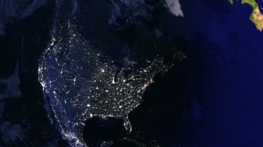 Gece gün geçiş ile dönen bir dünya klip.