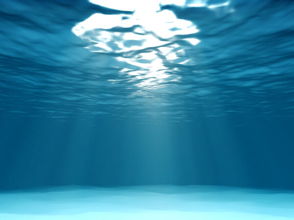 свет под водой в океане
