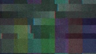 Kötü sinyal eski TV, gürültü arızası rastgele renk karışımı ve diğer efektler