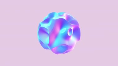 Holografik renklerde dalgalanmalar ve dalgaların dönüşümü.