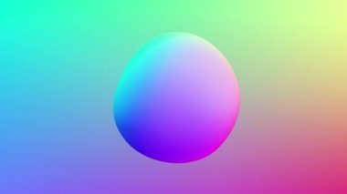 Dalgalı renkli küresel dalgalı yüzey, biçimsiz şeklin başkalaşımı