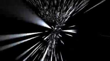 Uzay tarzında 9 'dan 0' a geri sayım.