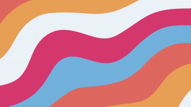 Abstract colourful twisted transition animation with displaced layers — Stock Video