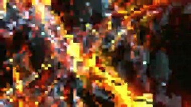Sanal renklerde pixelate etkisi olan soyut şifreli animasyon