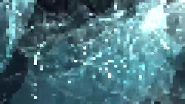 Animación criptográfica abstracta con efecto pixelado en colores holográficos — Vídeos de Stock