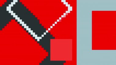 Kripto sanat animasyonu, yer değiştiren renkli şekiller ve rastgele renk arkaplanı