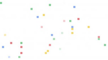 Beyaz arkaplan üzerine renkli konfeti düşmesi